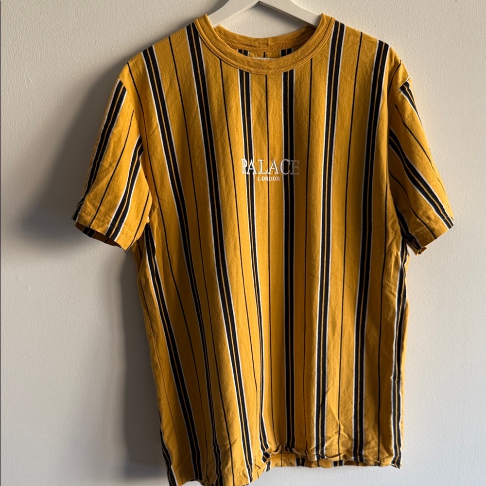 PALACE Yellow and Black Striped Short Sleeve Tee